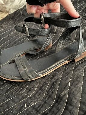 Frye sandals with ankle strap
